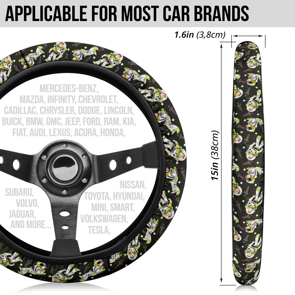 Buzz Lightyear Toy Story Premium Car Steering Wheel Cover