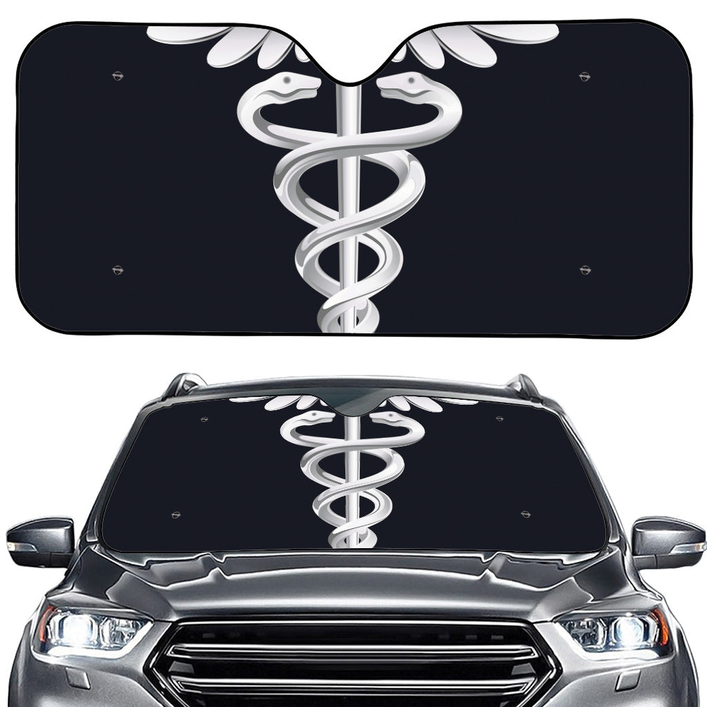 Caduceus Symbol Of Medicine Print Car Windshield Sun Shade