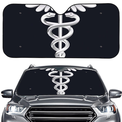 Caduceus Symbol Of Medicine Print Car Windshield Sun Shade