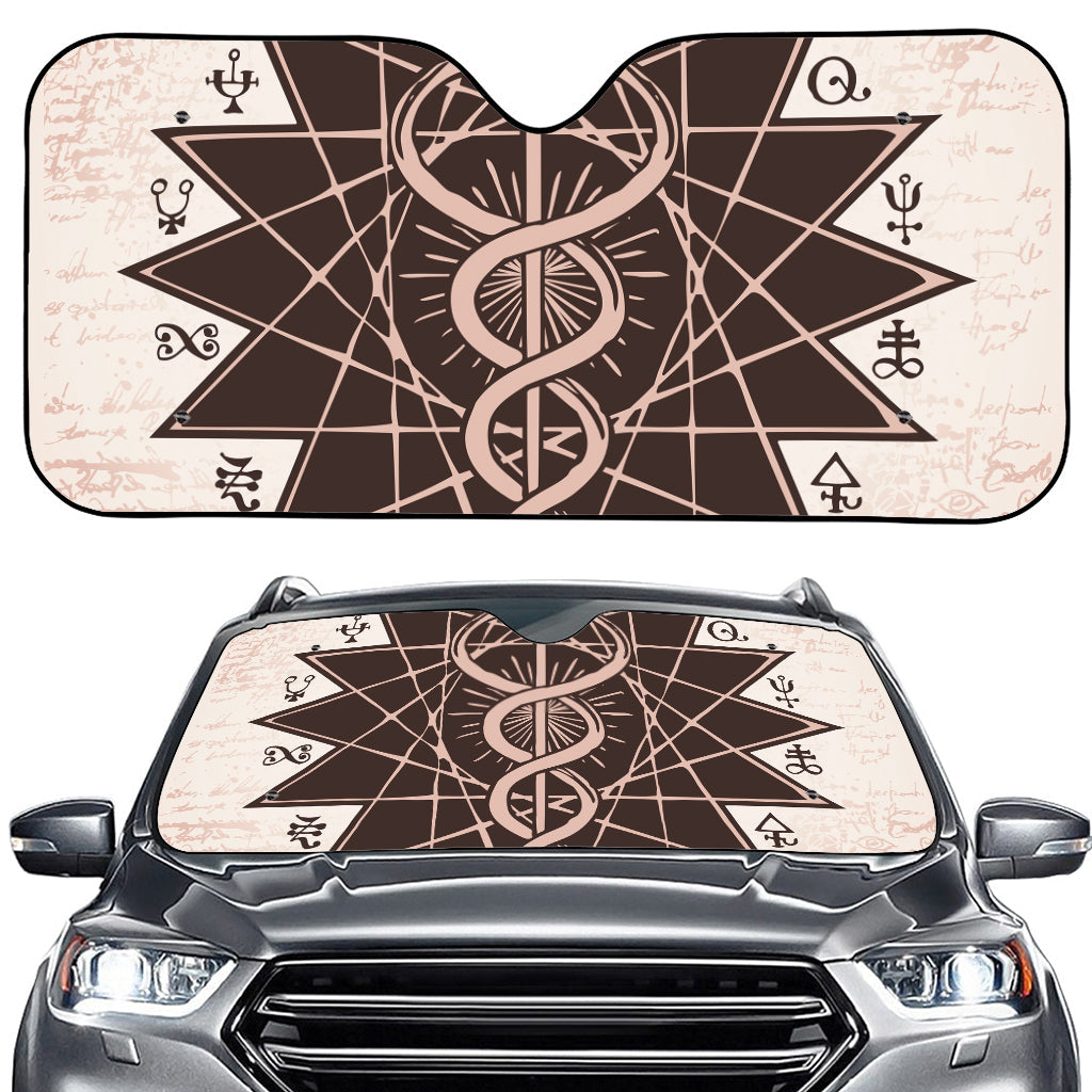 Caduceus Symbol Print Car Windshield Sun Shade