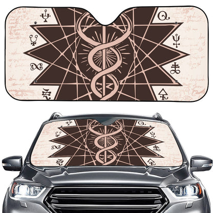 Caduceus Symbol Print Car Windshield Sun Shade
