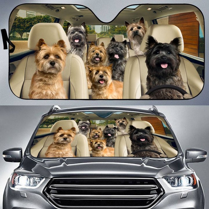 Cairn Terrier Car All Over Printed 3D Sun Shade