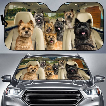 Cairn Terrier Car All Over Printed 3D Sun Shade