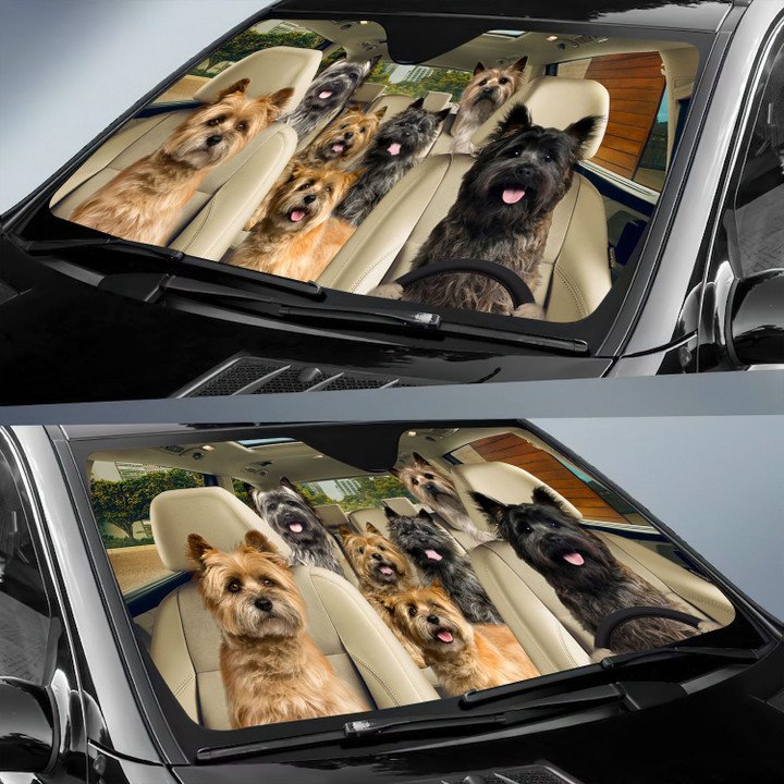 Cairn Terrier Car All Over Printed 3D Sun Shade