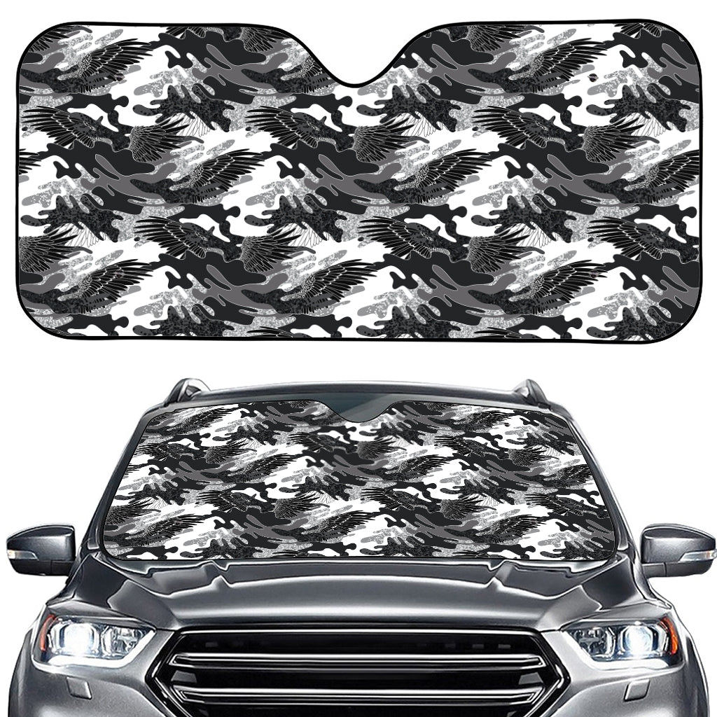 Camouflage Dazzle Wings Pattern Print Car Windshield Sun Shade