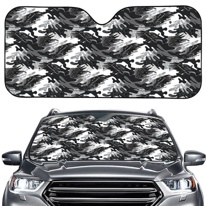 Camouflage Dazzle Wings Pattern Print Car Windshield Sun Shade