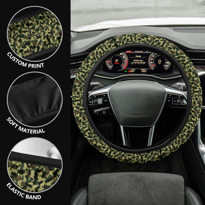 Camouflage Military US Army Premium Car Steering Wheel Cover