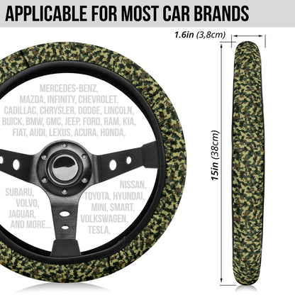 Camouflage Military US Army Premium Car Steering Wheel Cover