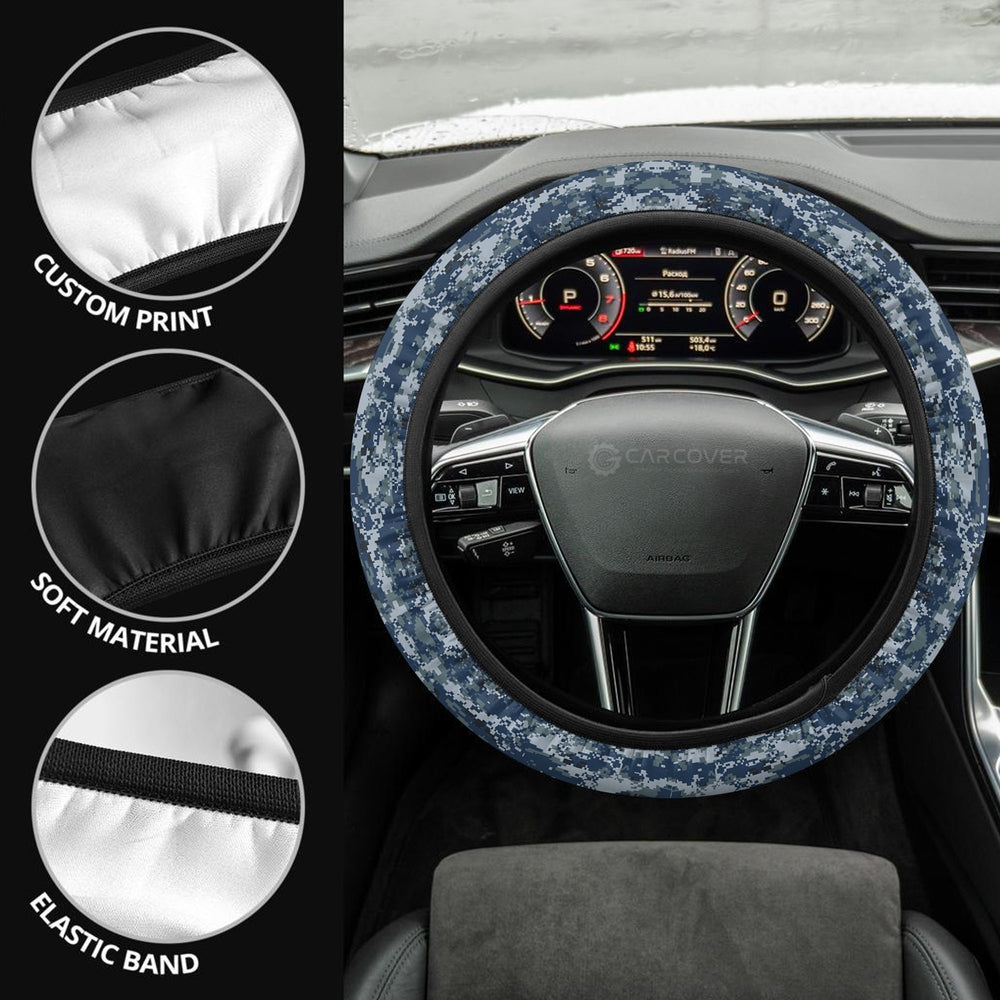 Camouflage Steering Wheel Covers Custom US Navy Car Accessories Navy Gifts