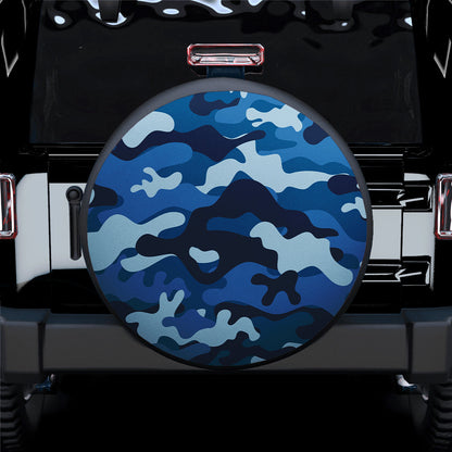 Camouflage US Army Bright Blue Print Texture Car Spare Tire Cover