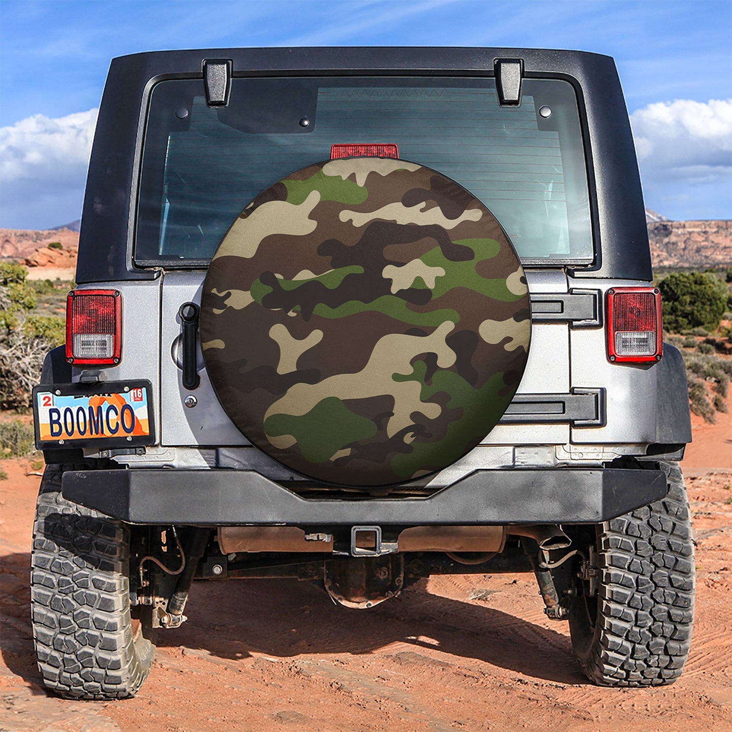 Camouflage US Army Bright Green Print Texture Car Spare Tire Cover