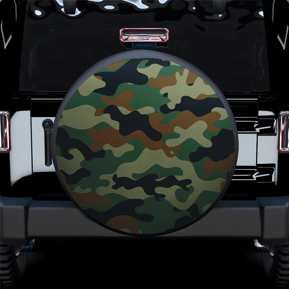 Camouflage US Army Bright Green Print Texture Car Spare Tire Cover