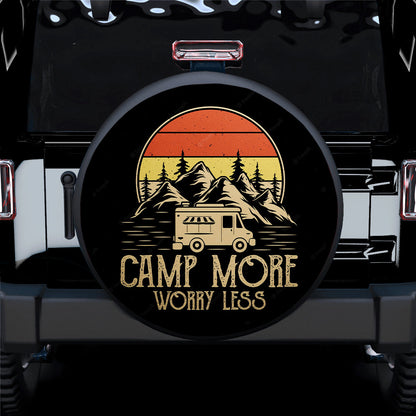 Camp More Worry Less Funny Camping Jeep Car Spare Tire Cover