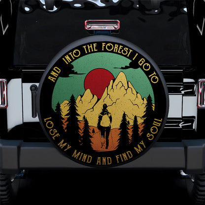 Camper Girl And Into The Forest I Go Car Spare Tire Cover