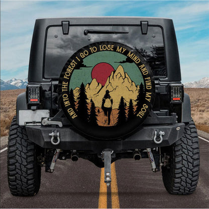 Camper Girl And Into The Forest I Go Car Spare Tire Cover