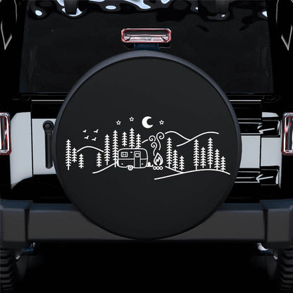 Camping Scene Car Spare Tire