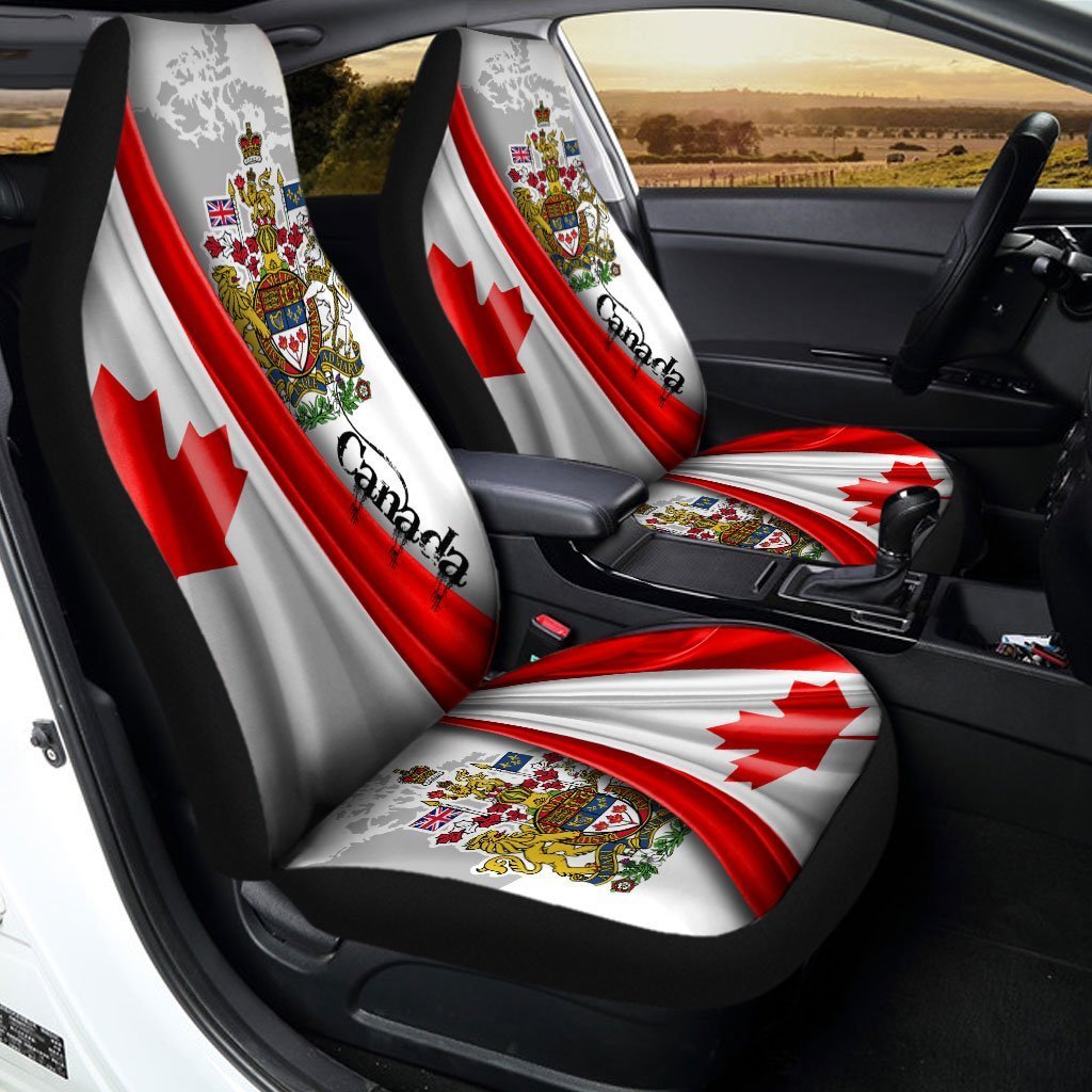 Canada Car Seat Covers Cost of Arms Be Hind Flag