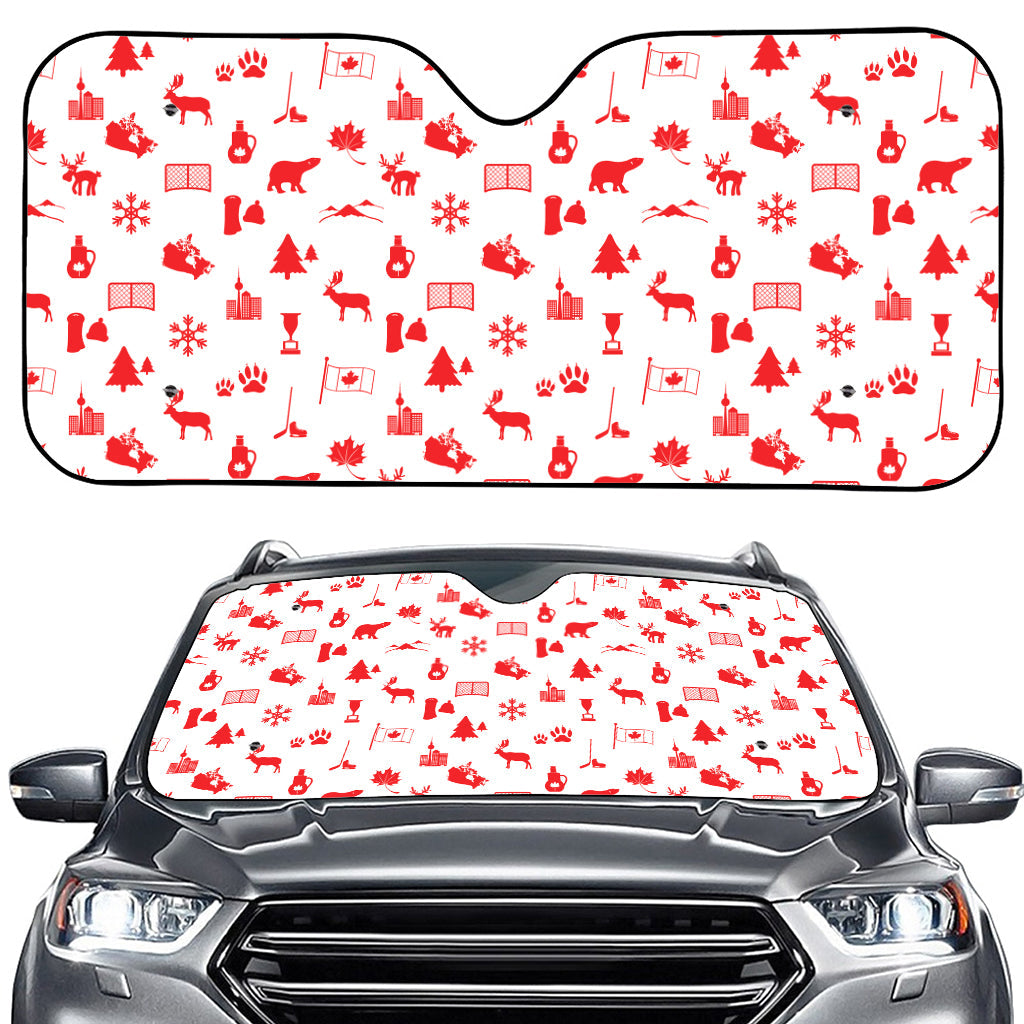 Canada Country Pattern Print Car Windshield Sun Shade