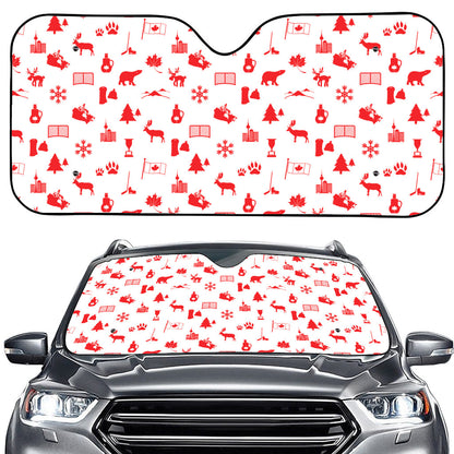 Canada Country Pattern Print Car Windshield Sun Shade
