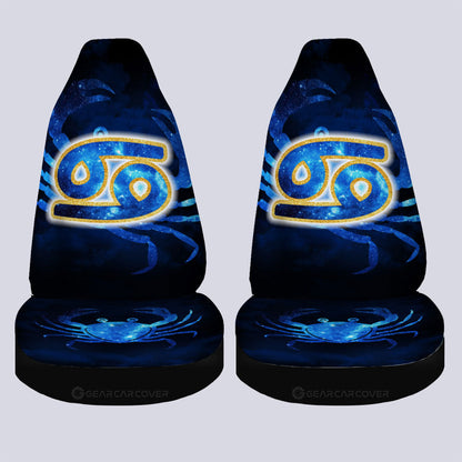 Cancer Car Seat Covers Custom Name Zodiac Car Accessories