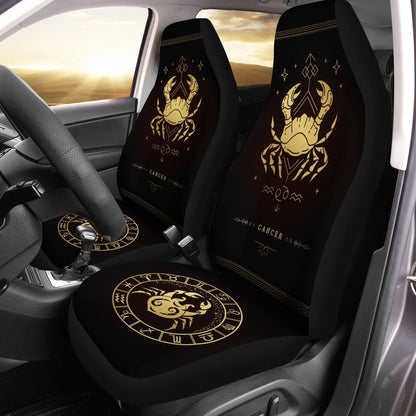 Cancer Horoscope Car Seat Covers Custom Birthday Gifts Car Accessories