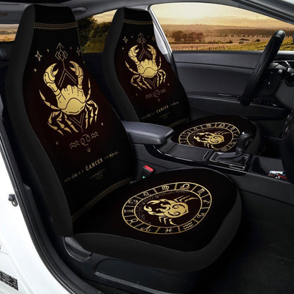 Cancer Horoscope Car Seat Covers Custom Birthday Gifts Car Accessories