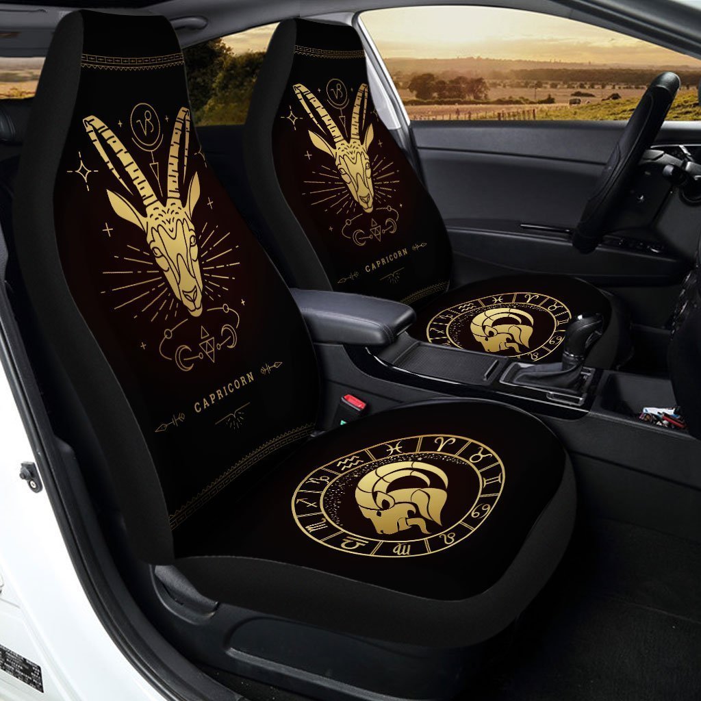 Capricorn Horoscope Car Seat Covers Custom Birthday Gifts Car Accessories