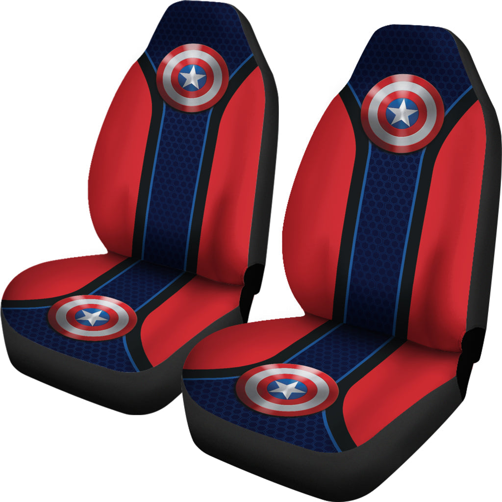 Captain American Logo Car Seat Covers Custom For Fans Ci221228-07