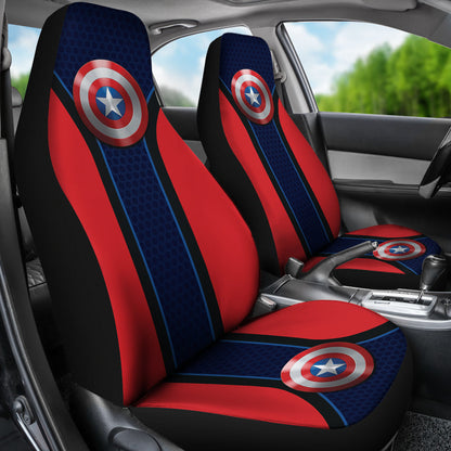 Captain American Logo Car Seat Covers Custom For Fans Ci221228-07