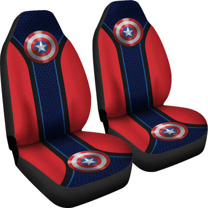 Captain American Logo Car Seat Covers Custom For Fans Ci221228-07