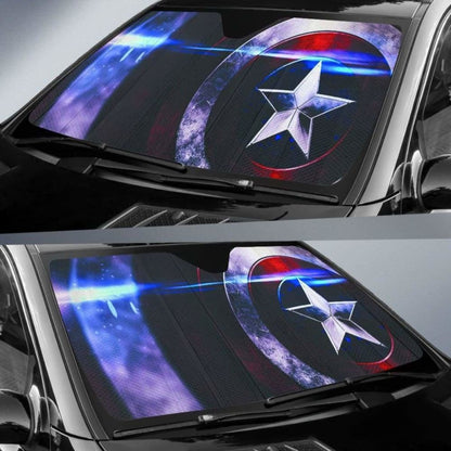 Captain america shield auto sun shades 918b Universal Fit