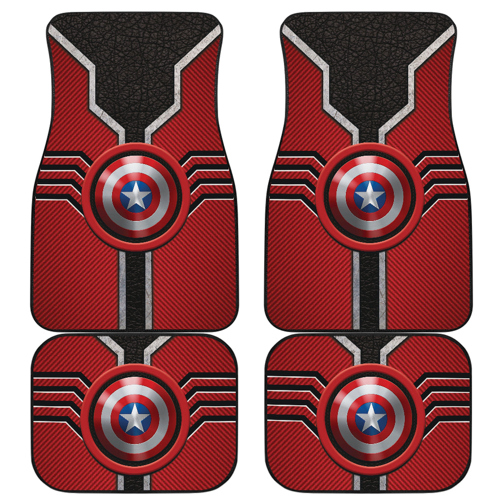 Captian American Logo Car Floor Mats Custom For Fans Ci230111-05a