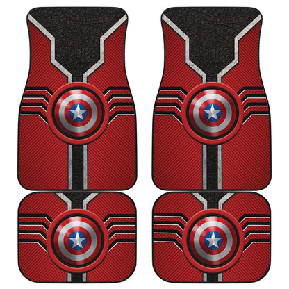 Captian American Logo Car Floor Mats Custom For Fans Ci230111-05a