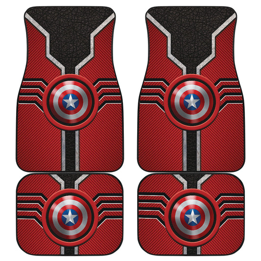 Captian American Logo Car Floor Mats Custom For Fans Ci230111-05a
