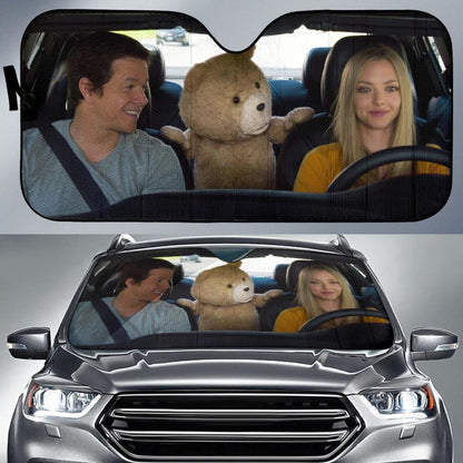 Car Driving Scene Ted Car Sun Shade Visor Universal Fit 174503