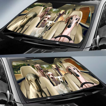Caravan Hound Car All Over Printed 3D Sun Shade