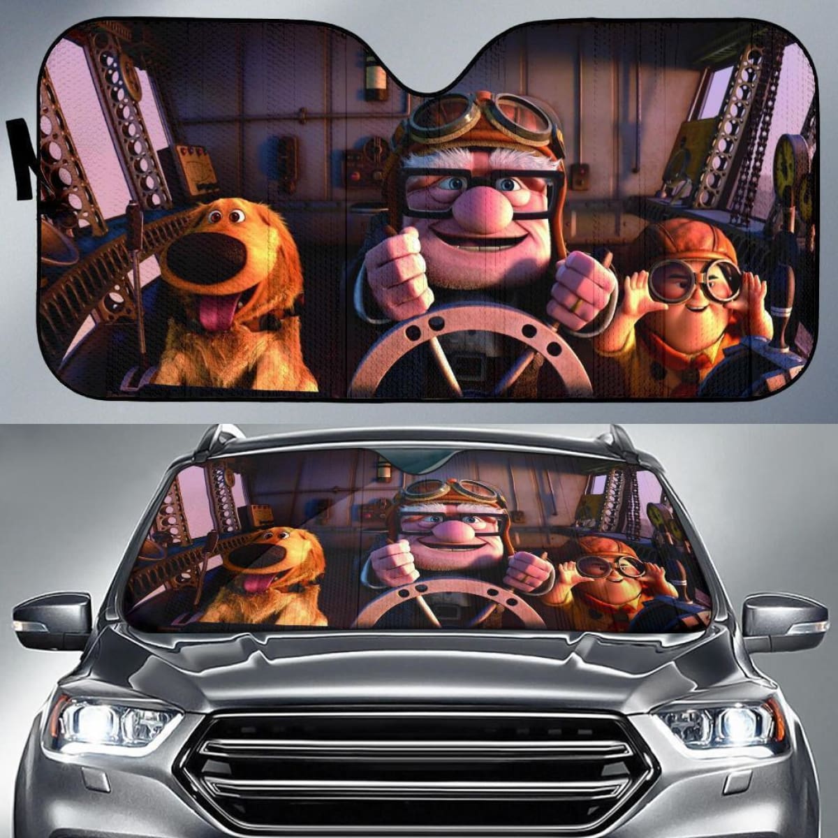 Carl Fredricksen Russell Dug Up Movies Auto Sun Shade Universal Fit 174503