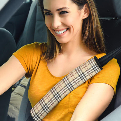 Caro Cream Premium Custom Car Seat Belt Covers