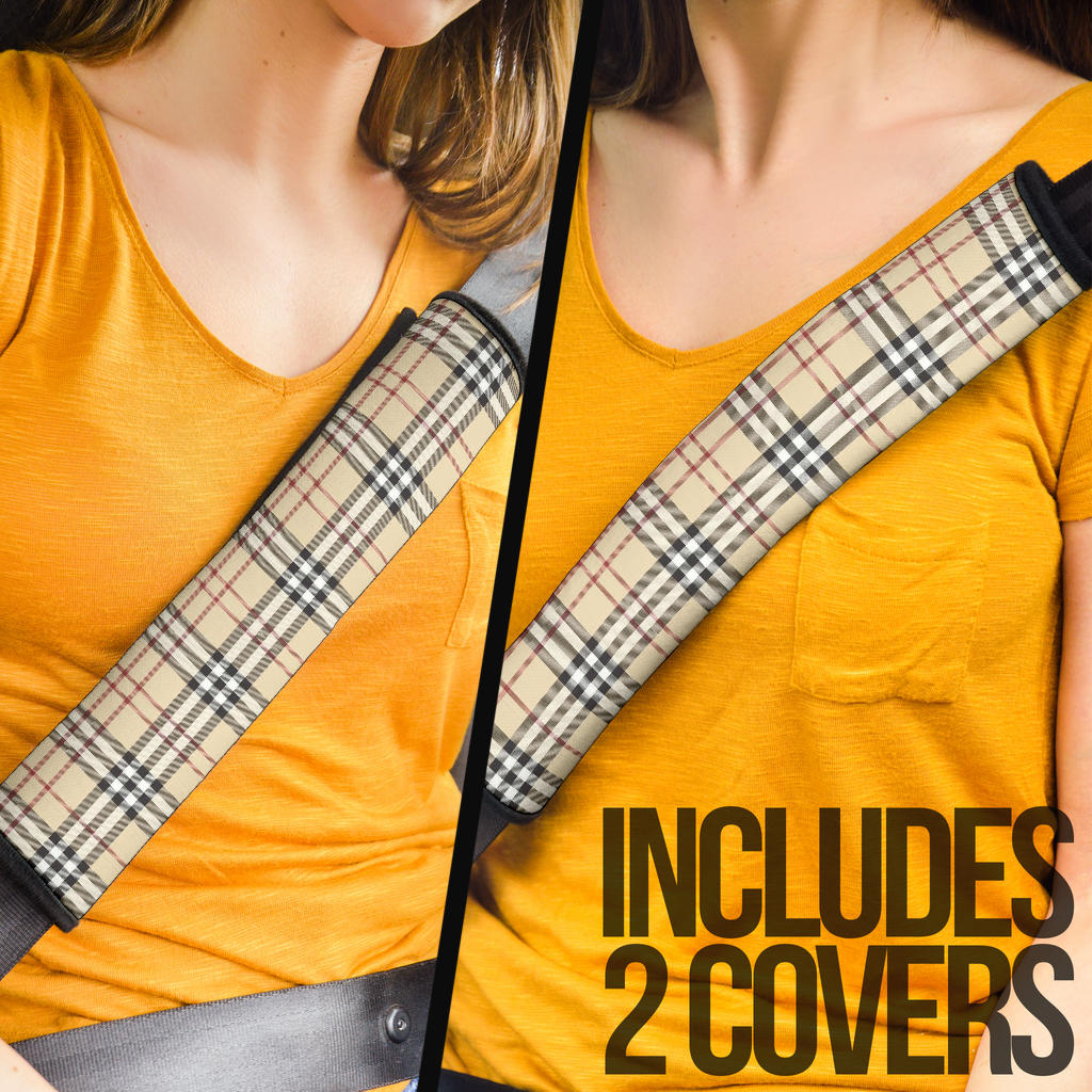 Caro Cream Premium Custom Car Seat Belt Covers