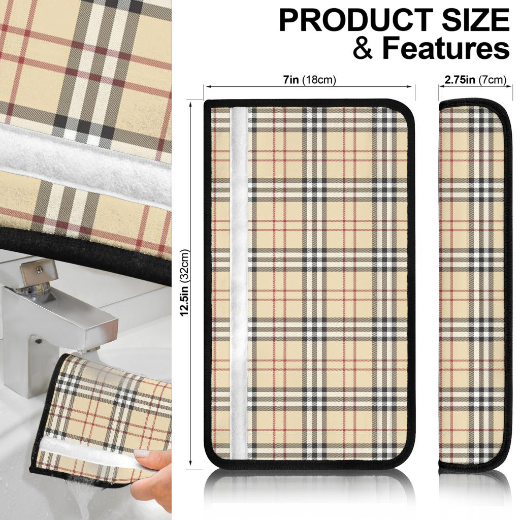 Caro Cream Premium Custom Car Seat Belt Covers