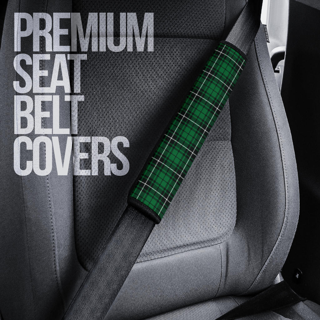 Caro Green Black Premium Custom Car Seat Belt Covers