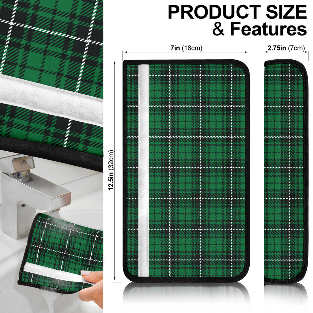 Caro Green Black Premium Custom Car Seat Belt Covers