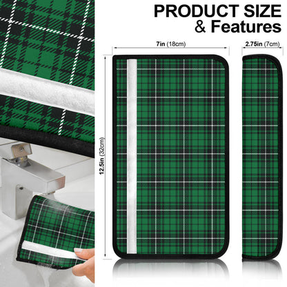 Caro Green Black Premium Custom Car Seat Belt Covers