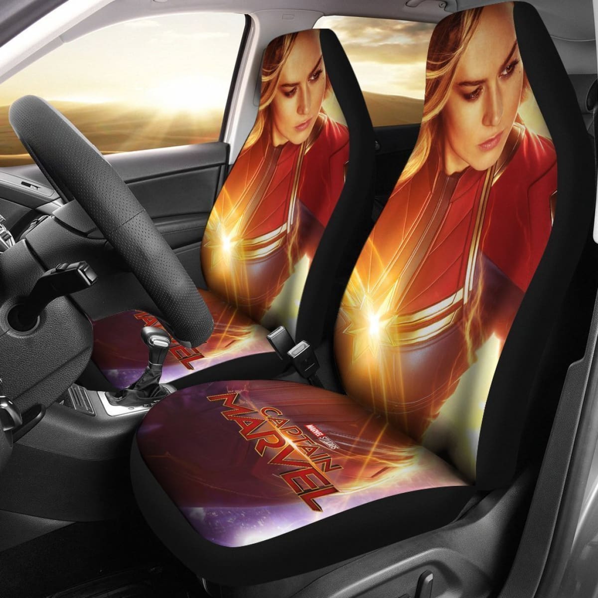Carol Danvers Captain Marvel Car Seat Covers Lt03 Universal Fit 225721