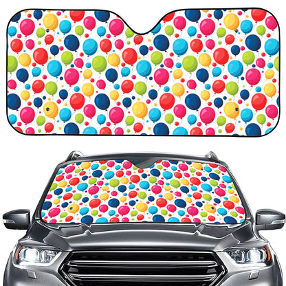 Cartoon Balloon Pattern Print Car Windshield Sun Shade