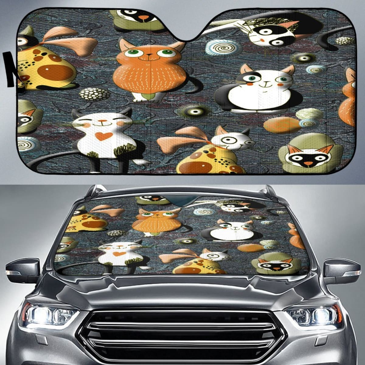 Cartoon Cats Sun Shade Universal Fit 221313