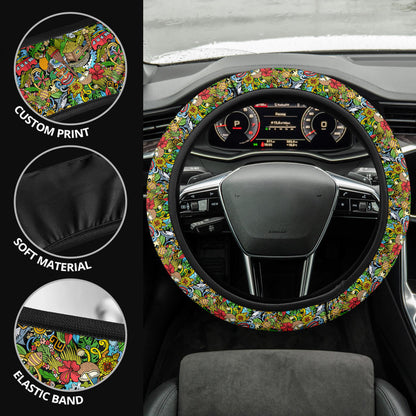 Cartoon Haiwai Premium Car Steering Wheel Cover