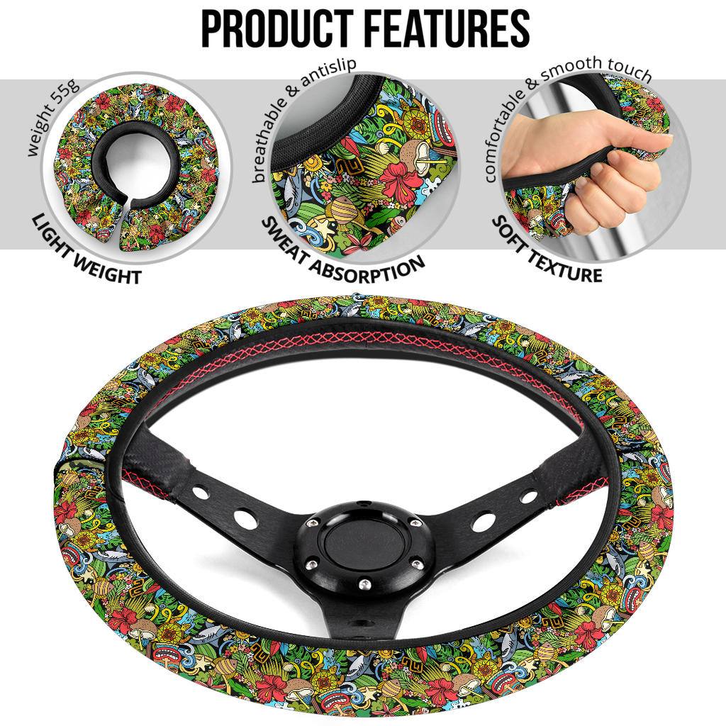 Cartoon Haiwai Premium Car Steering Wheel Cover