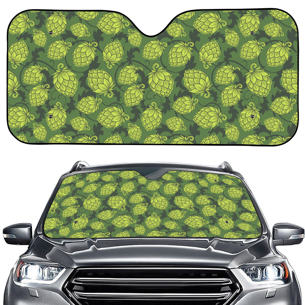 Cartoon Hop Cone Pattern Print Car Windshield Sun Shade