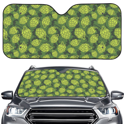 Cartoon Hop Cone Pattern Print Car Windshield Sun Shade